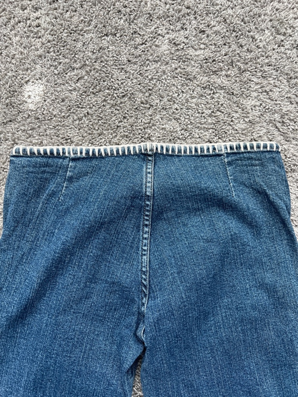 Vintage Rui Motta Women’s Brazilian Blue Lace-Up Side-Trim Flared Jeans Size 4/6 - Picture 4 of 10